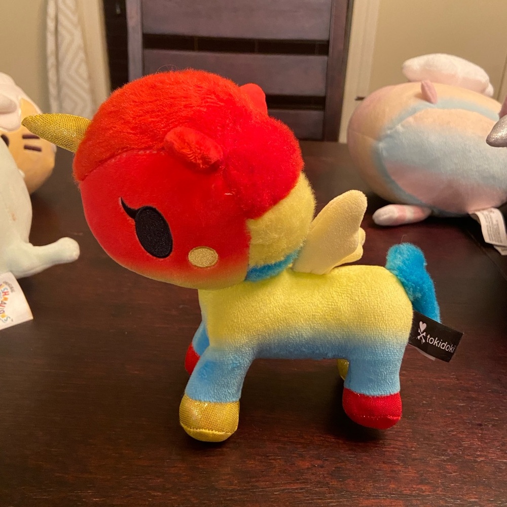 tokidoki‎ Rainbow Unicorn Plush Red Yellow Blue Gold Stuffed Animal Collectible